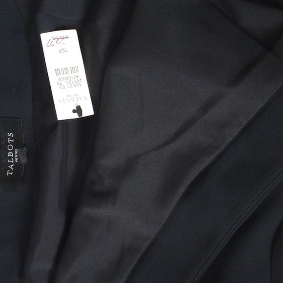 Talbots Womens Skirt Sz 16P Black Flippy Office Career Suit Work Church Winter - Picture 5 of 8